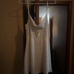 Lulu's White and Black Polka Dot Dress